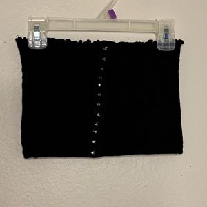 Black clip up tube top